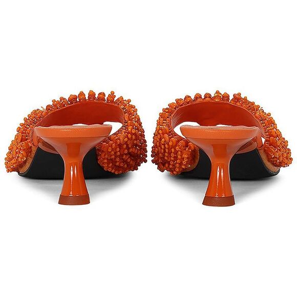 Simon Miller Womens Orange Thong Open Toe Sandal Sandals Shoes New - Picture 3 of 3